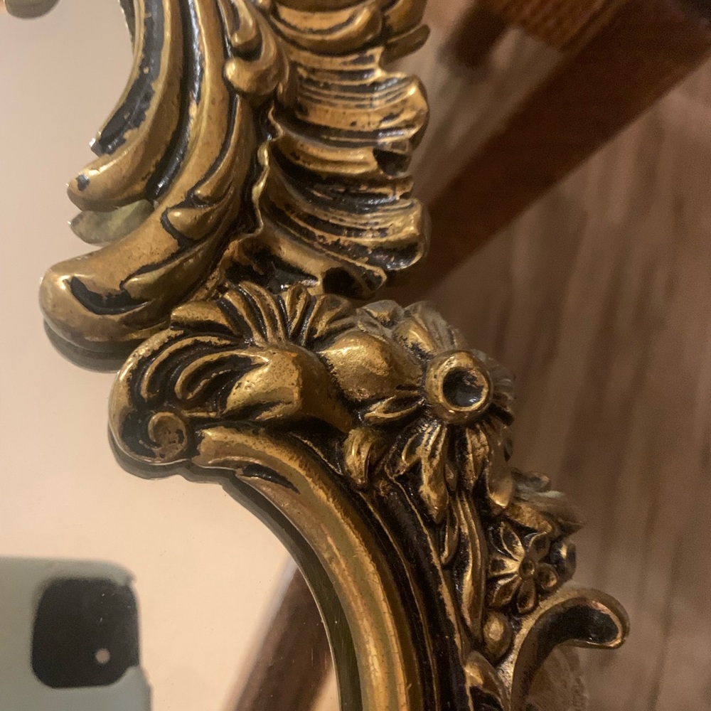 🔥💕WOW Very large vintage mirror in Victorian brass🔥RARE - Picture 15 of 16